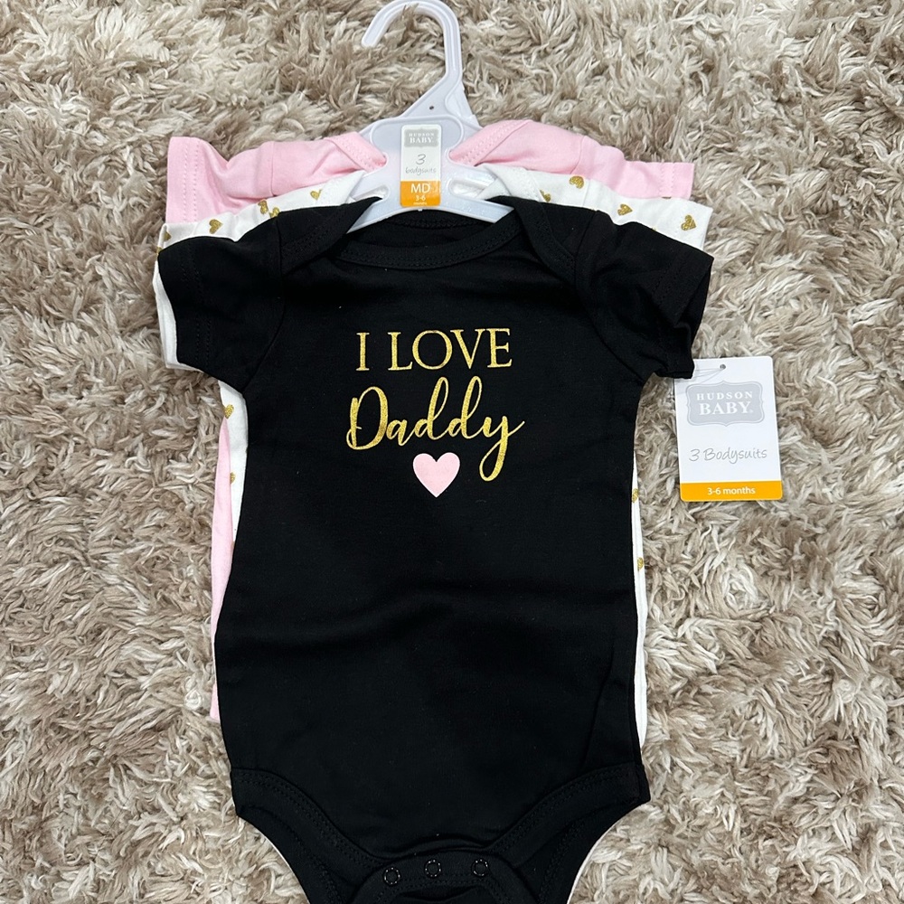Set of 3 Daddy’s Girl Onesies